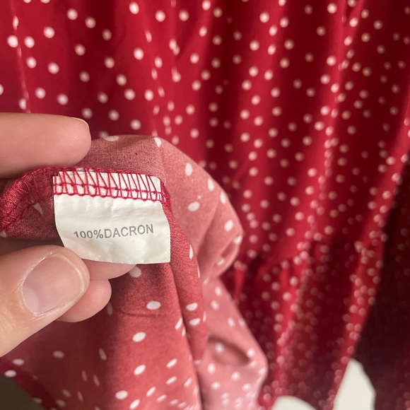 Red Polk Dot Amazon Dress - Picture 6 of 7